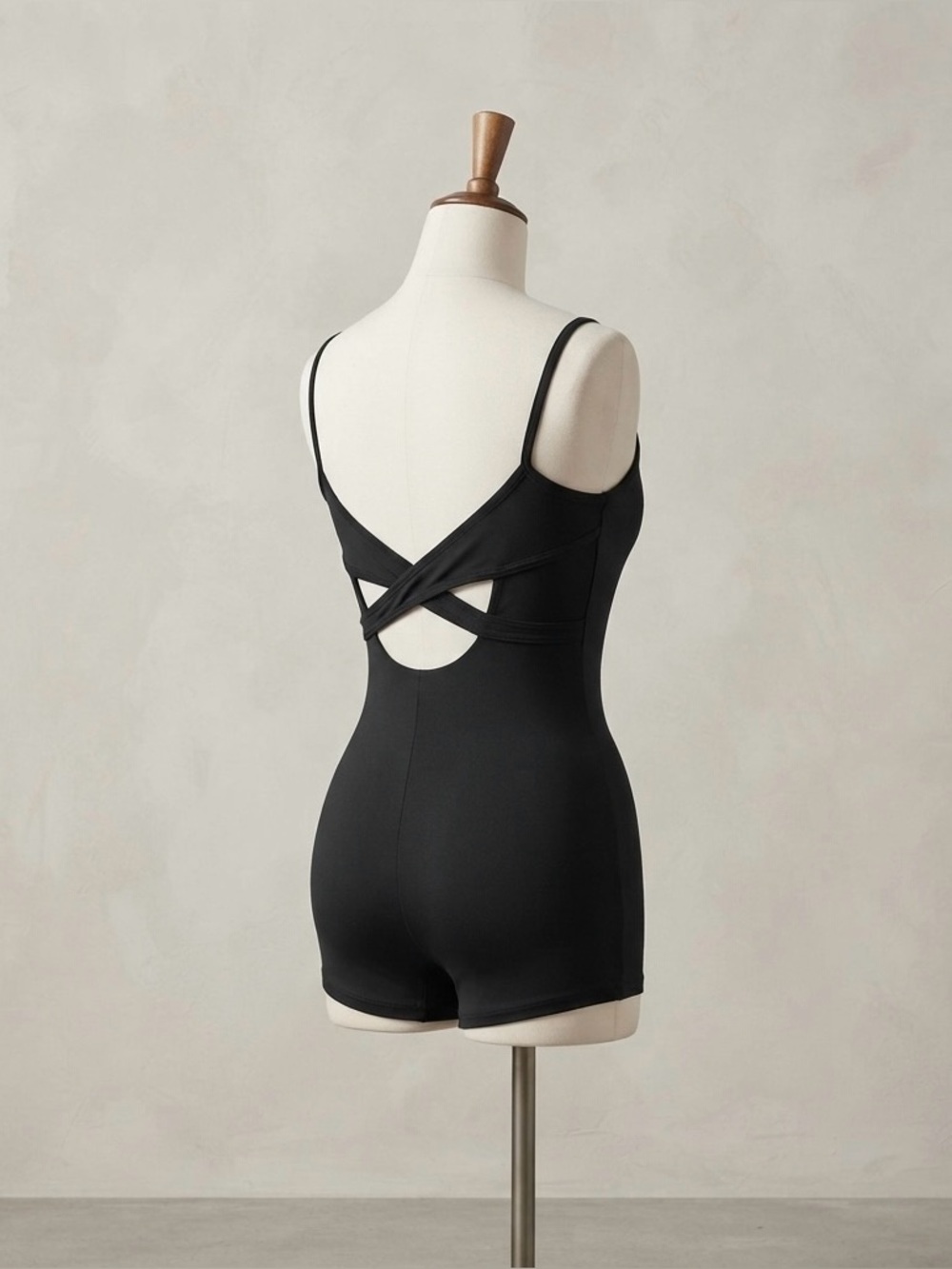 Bloch - Black Strappy Back Romper Leotard